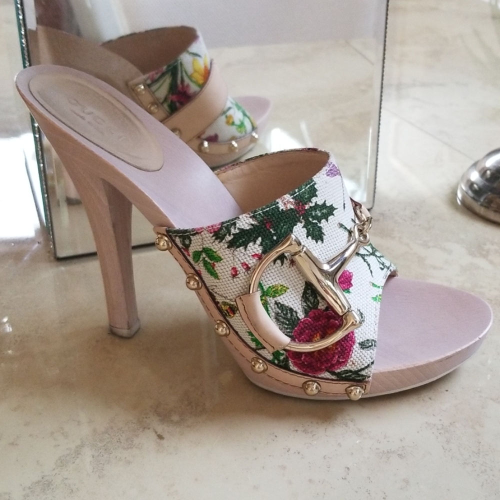 Authentic Gucci Heeled Slide